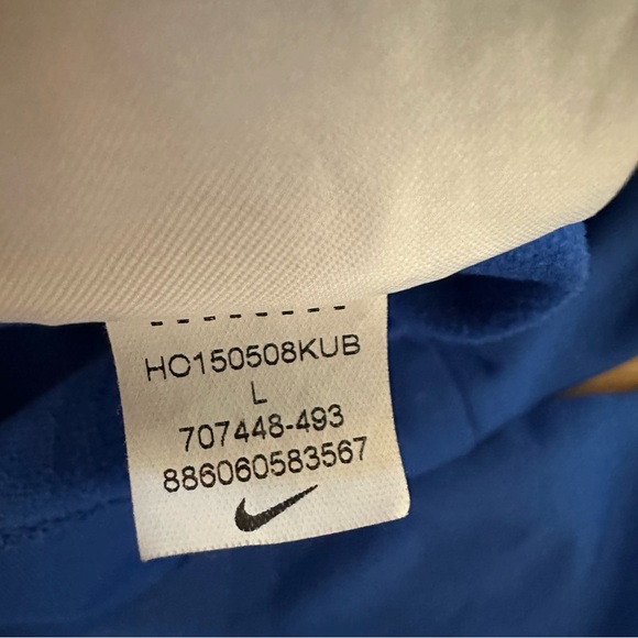 Nike Blue Dri-Fit Performance Quarter-Zip Long Sleeve Top - Picture 5 of 7